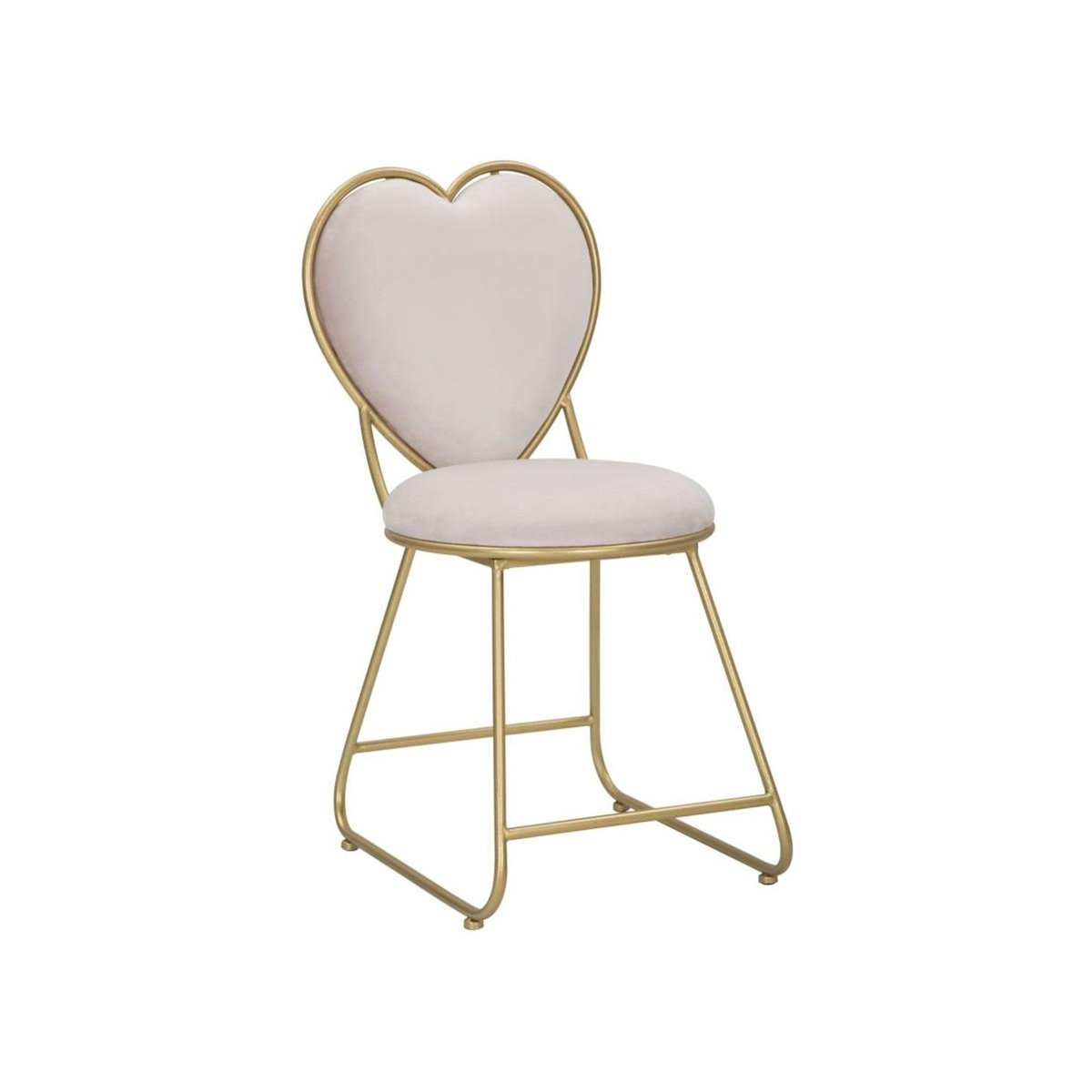 Paris Prix Chaise Design Coeur  Heart  80cm Rose & Or