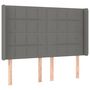 Voir la diapositive 3 : VIDAXL Tete de lit a LED Gris fonce 147x16x118/128 cm Tissu