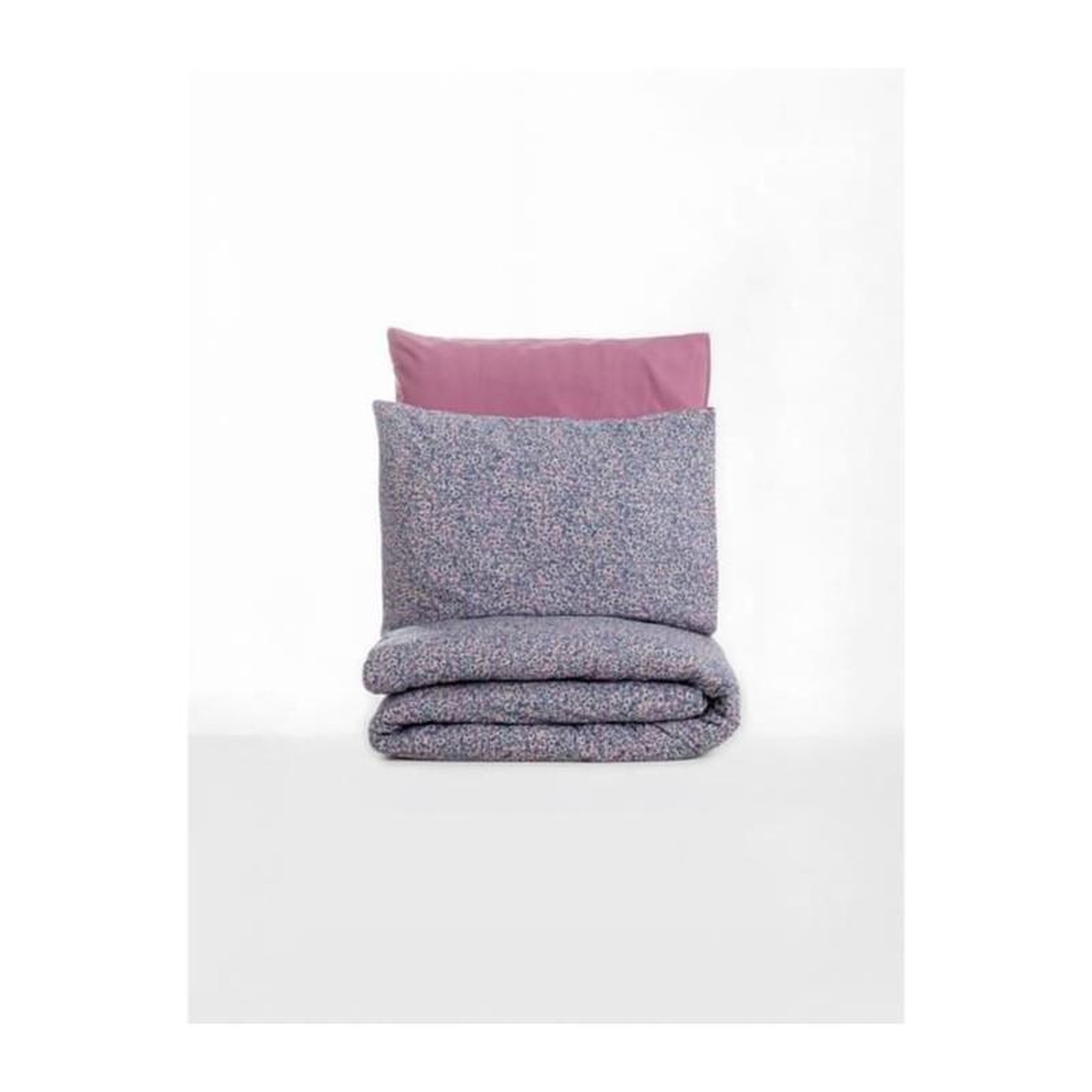 Voir la diapositive 3 : GENERIQUE Parure de lit - 129CTN64409 - 1 housse de couette 220 x 240 cm + 2 taies d'oreiller 60 x 60 cm - 100% coton ranforcé - Rose
