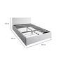 Voir la diapositive 3 : Lit coffre 160x200 cm sommier inclus avec tete de lit WILLOW