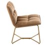 Voir la diapositive 3 : Paris Prix Fauteuil Lounge Design  Pierre  85cm Marron