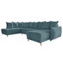 Voir la diapositive 6 : BEST MOBILIER Lena - canapé d'angle panoramique convertible - avec coffre - 7 places - gauche