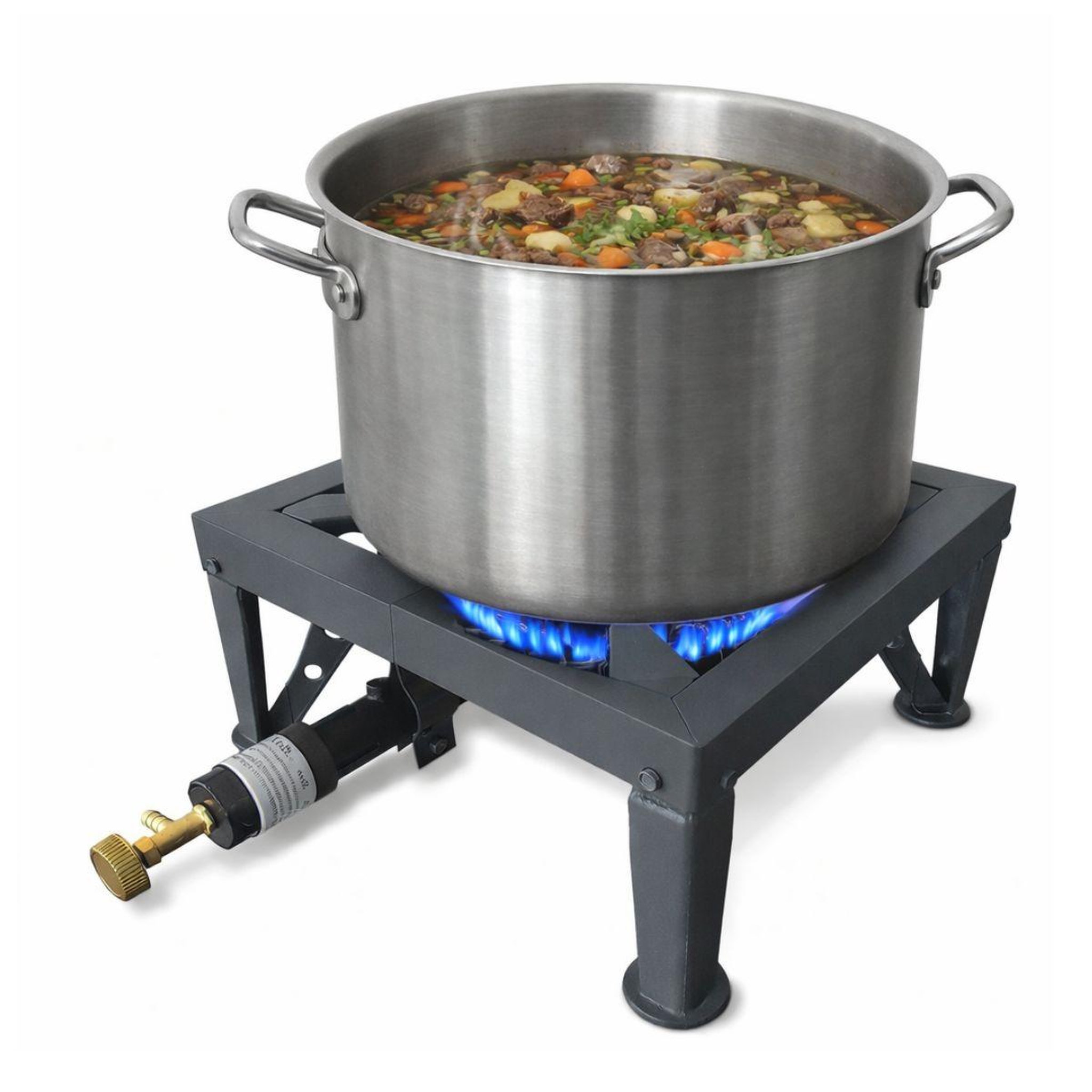 Voir la diapositive 5 : INTEC Réchaud à gaz 7500W Professionnel Charge 200Kg Tout fonte 4 pieds renforcés - Réchaud Pro Marché Cuisson Confiture, Paella INTEC