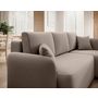 Voir la diapositive 6 : BEST MOBILIER Suzie - canapé d'angle droit 4 places convertible avec coffre en velours