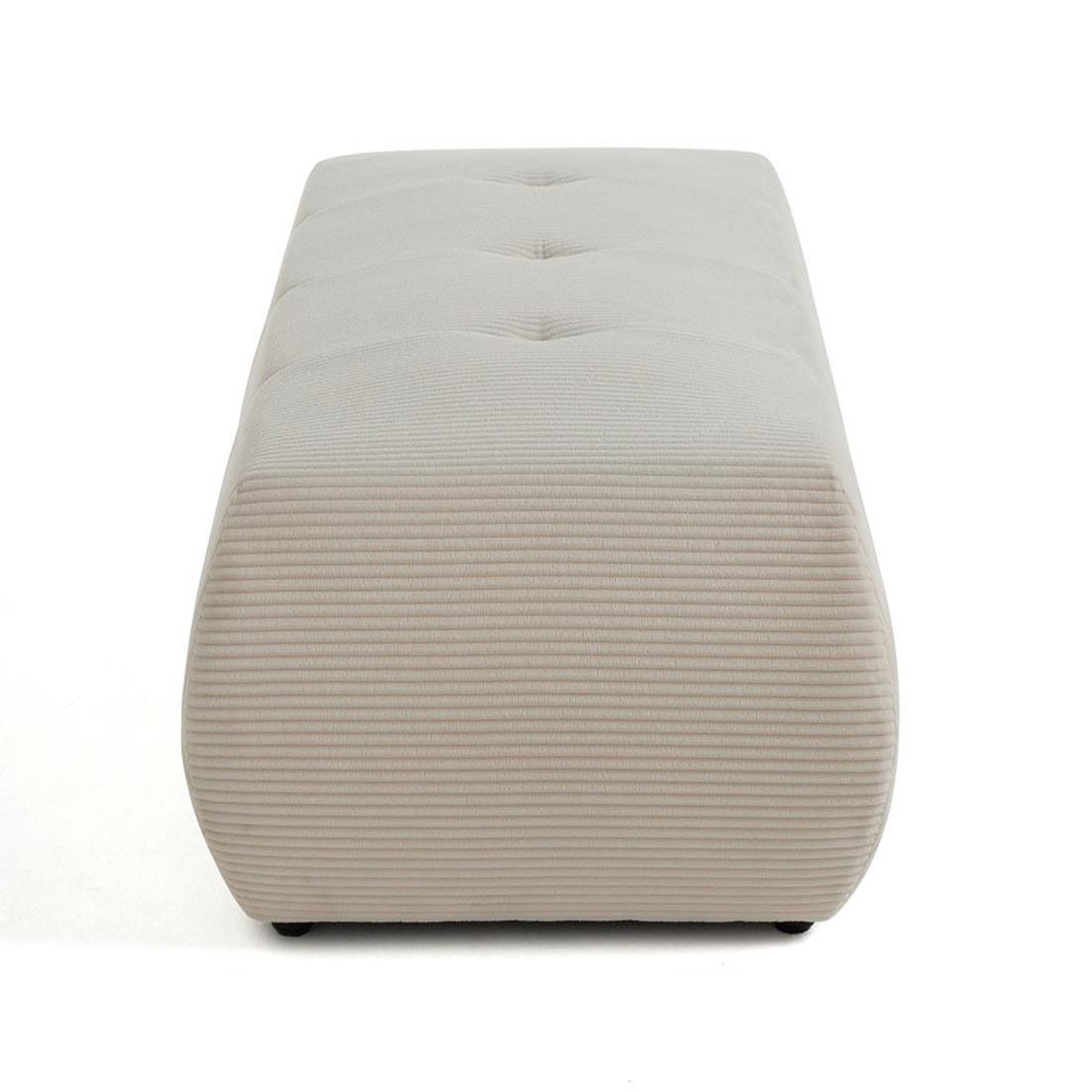 Voir la diapositive 3 : BEST MOBILIER Onyx - pouf d'appoint - en velours côtelé