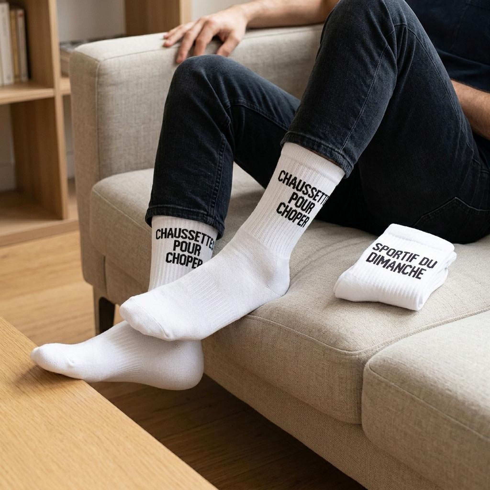 Voir la diapositive 3 : OZABI OZABI Chaussettes Homme Message Humoristiques Pack de 4 Paires