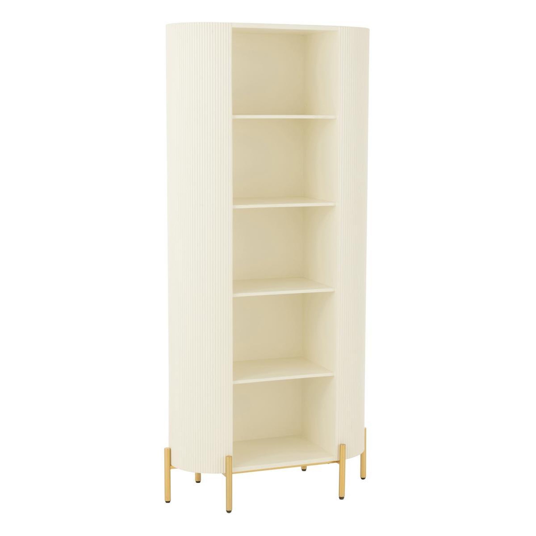 J-LINE Étagère design 5 niveaux  blaine  190cm blanc