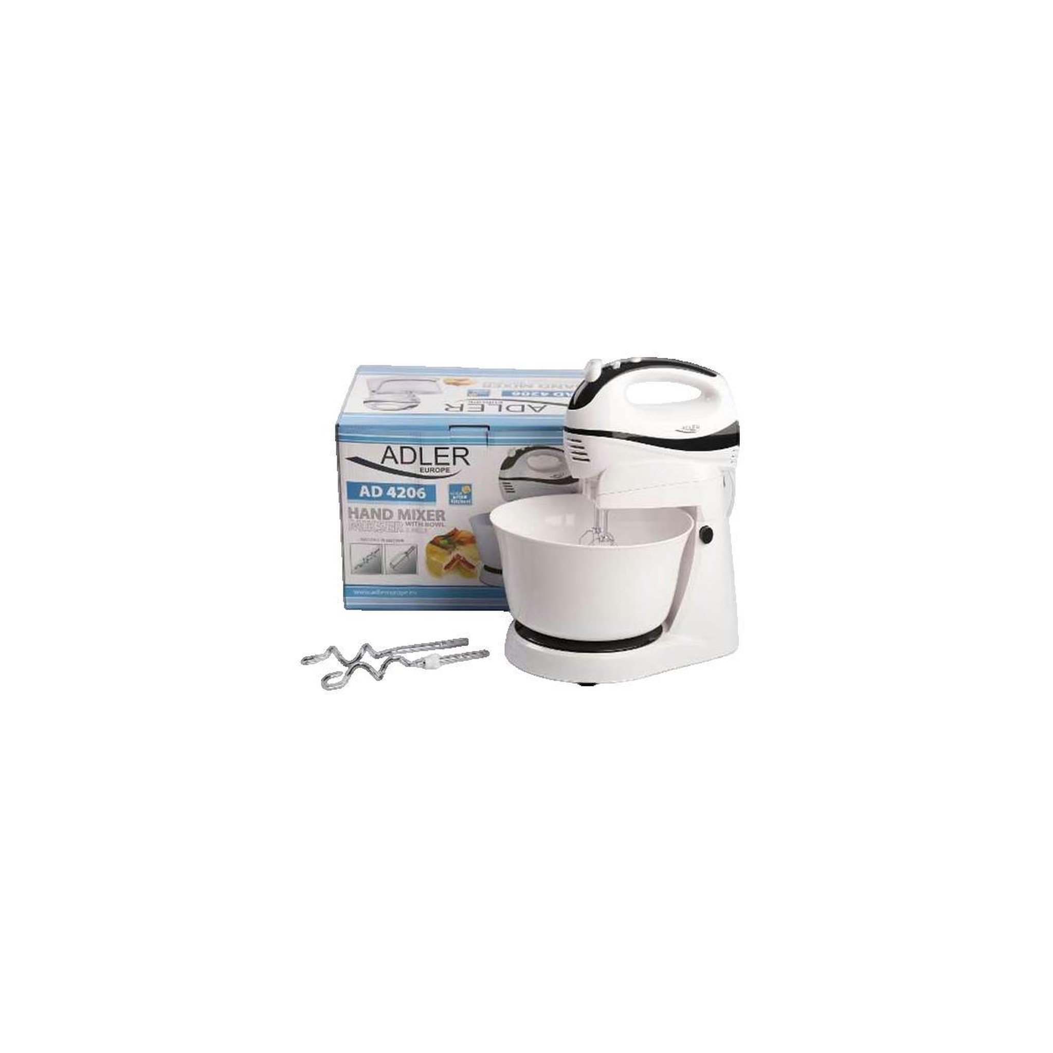Voir la diapositive 3 : ADLER Batteur Adler AD 4206 Noir et Blanc
