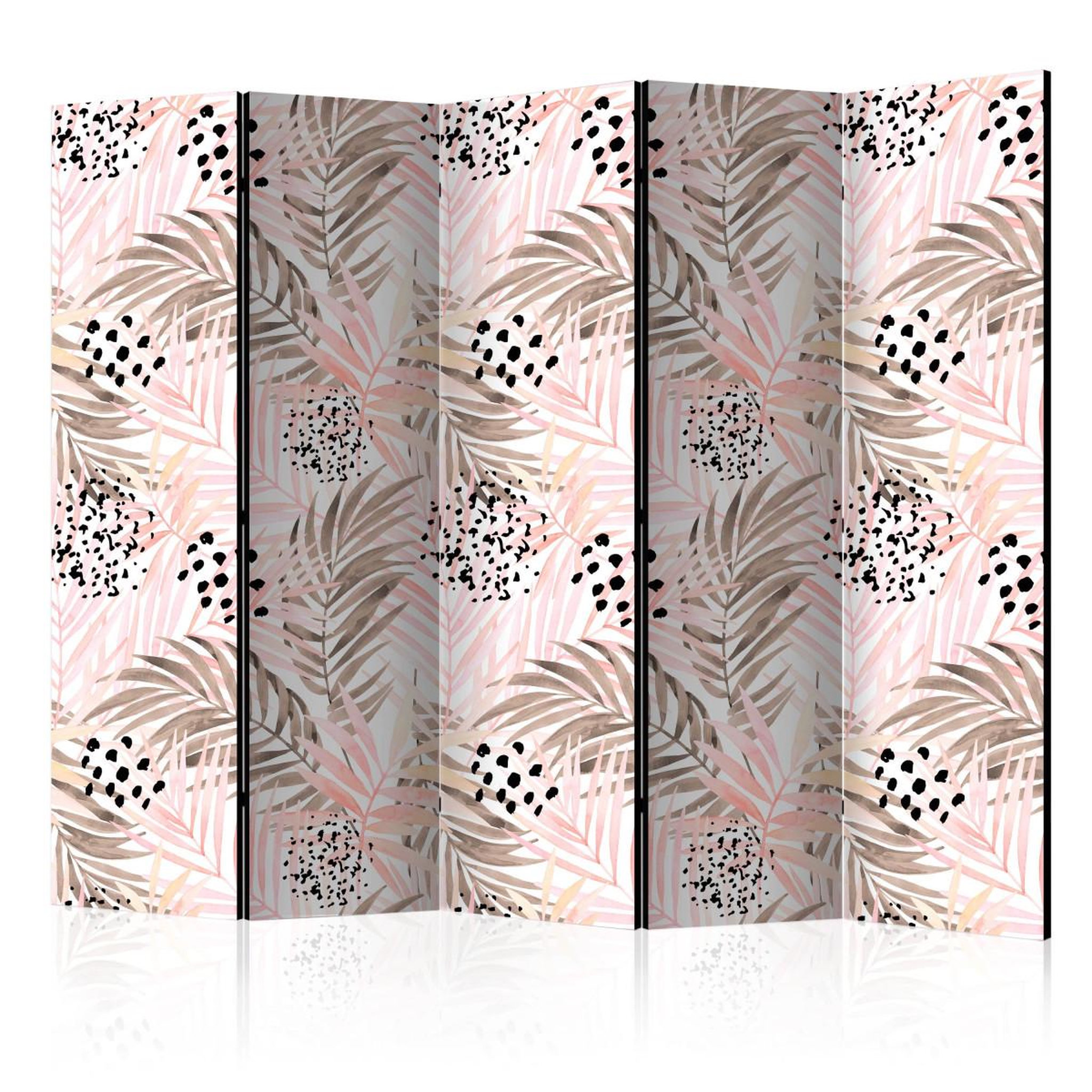 Paris Prix Paravent 5 volets  pink palm leaves  172x225cm