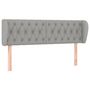 Voir la diapositive 2 : VIDAXL Tete de lit avec oreilles Gris clair 163x23x78/88 cm Tissu