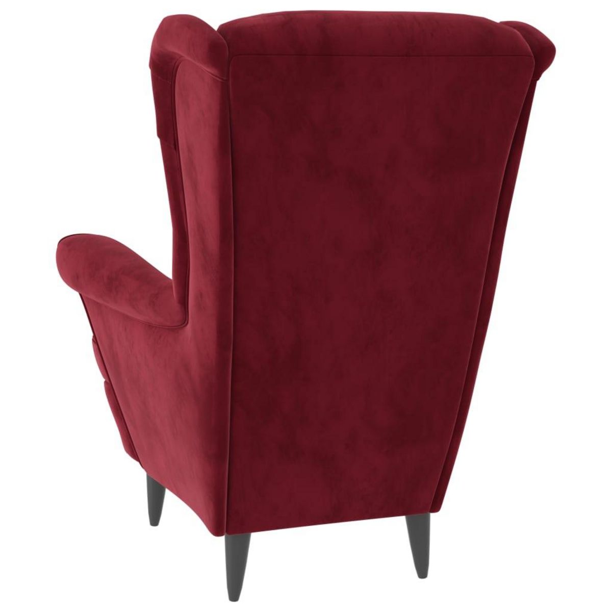 VIDAXL Fauteuil rouge bordeaux velours
