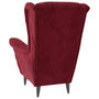 Voir la diapositive 5 : VIDAXL Fauteuil rouge bordeaux velours