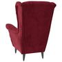 Voir la diapositive 5 : VIDAXL Fauteuil rouge bordeaux velours