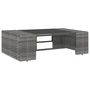 Voir la diapositive 4 : VIDAXL Salon de jardin 4 pcs Resine tressee Gris