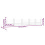 Voir la diapositive 6 : VIDAXL Panier de gabion en forme de U avec 6 poteaux Fer 620x20x100 cm