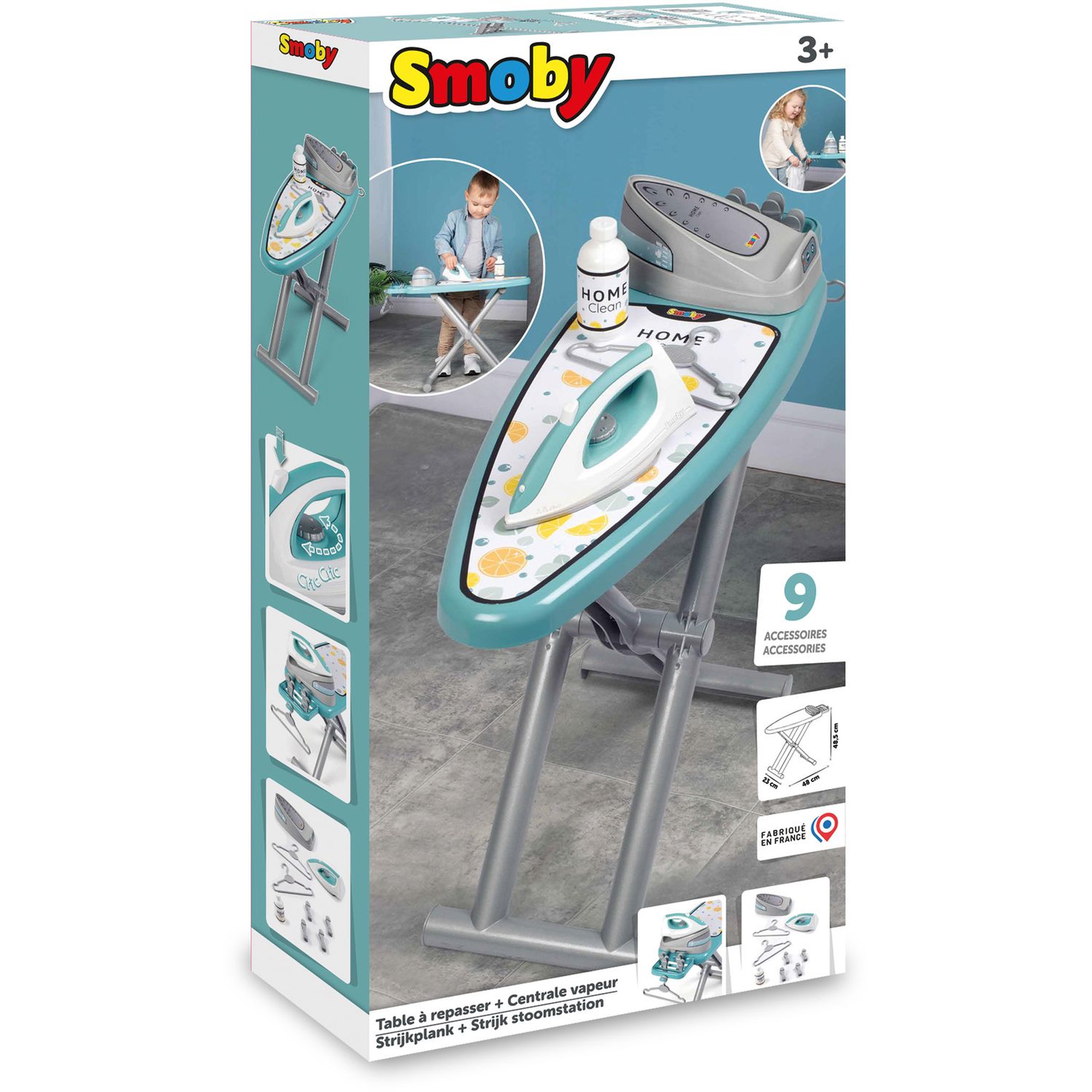 Voir la diapositive 1 : SMOBY Table à repasser + Centrale vapeur