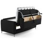 Voir la diapositive 6 : LISA DESIGN Owen - canapé 3 places convertible express couchage quotidien 140 cm matelas 12 cm en simili