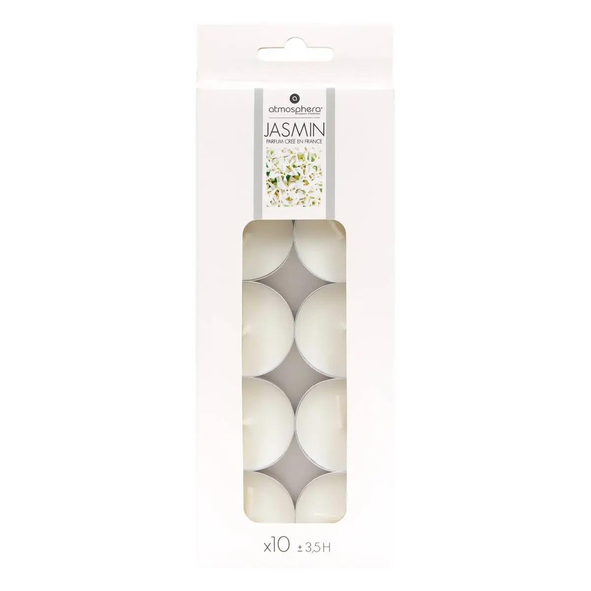 Voir la diapositive 1 : COMPTOIR DE LA BOUGIE Lot de 10 bougies chauffe-plat parfumées 3,7cm jasmin