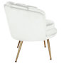 Voir la diapositive 3 : Paris Prix Fauteuil Arrondi en Velours  Dabren  80cm Blanc