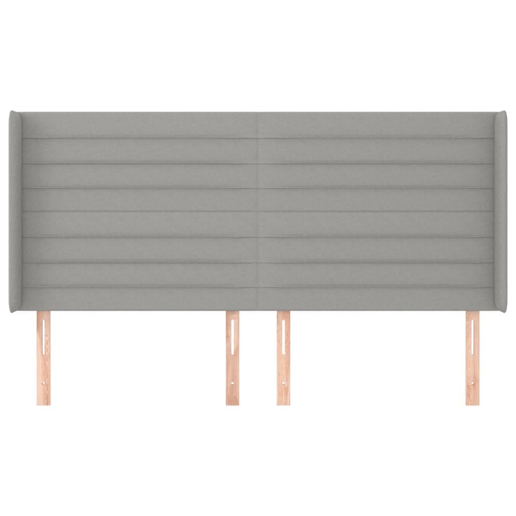 Voir la diapositive 3 : VIDAXL Tete de lit avec oreilles Gris clair 203x16x118/128 cm Tissu