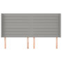Voir la diapositive 3 : VIDAXL Tete de lit avec oreilles Gris clair 203x16x118/128 cm Tissu