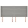 Voir la diapositive 3 : VIDAXL Tete de lit avec oreilles Gris clair 203x16x118/128 cm Tissu