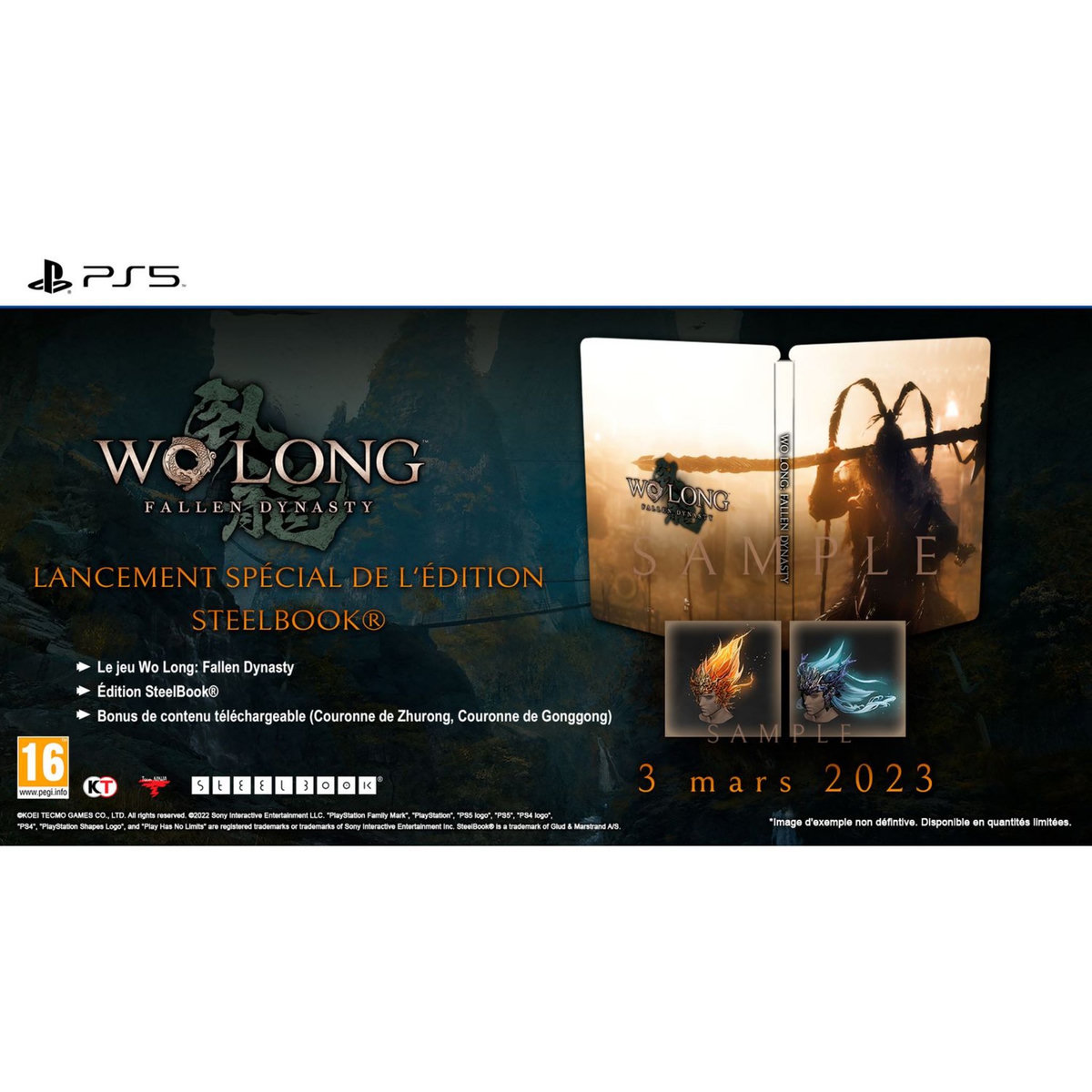 Wo Long : Fallen Dynasty Éditon Steelbook PS5