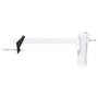 Voir la diapositive 3 : VIDAXL Pince a parasol pour balcon blanc 38 mm acier