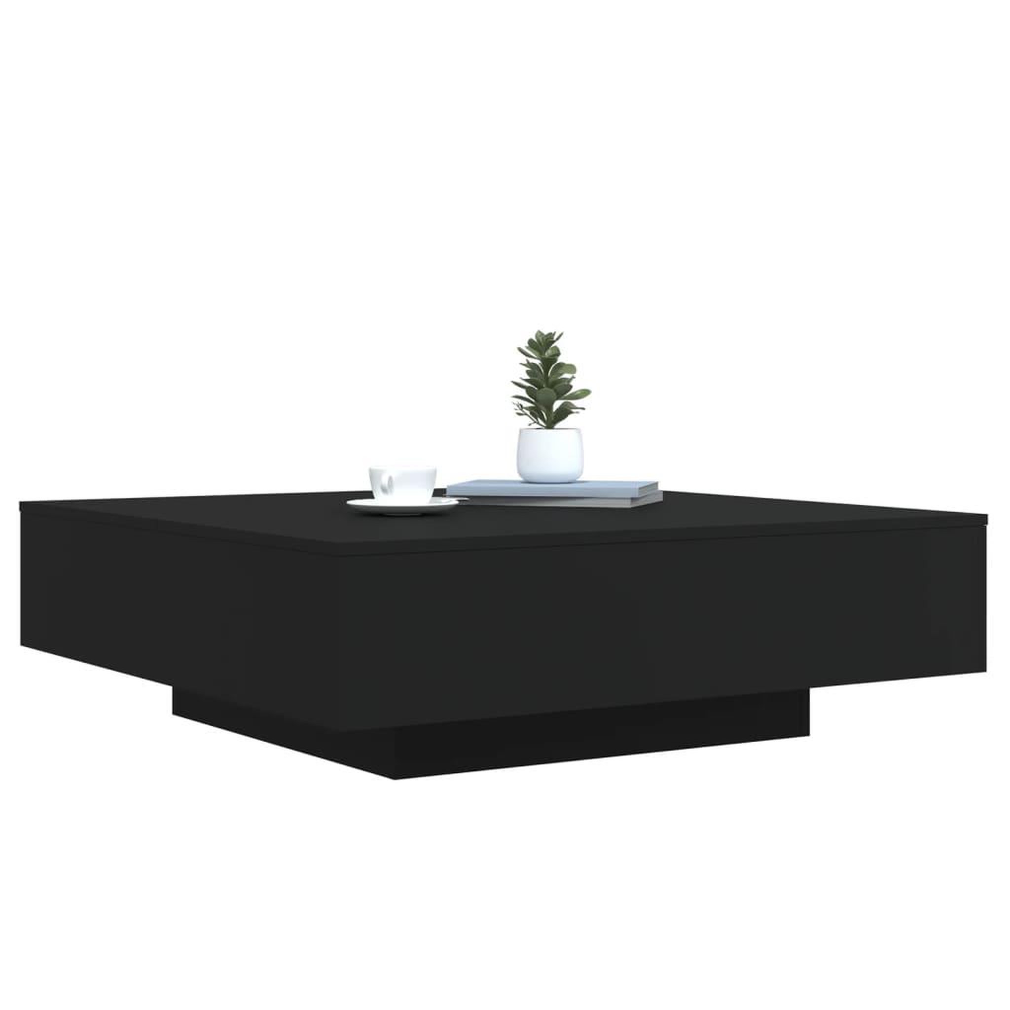 Voir la diapositive 5 : VIDAXL Table basse avec lumieres LED noir 100x100x31 cm