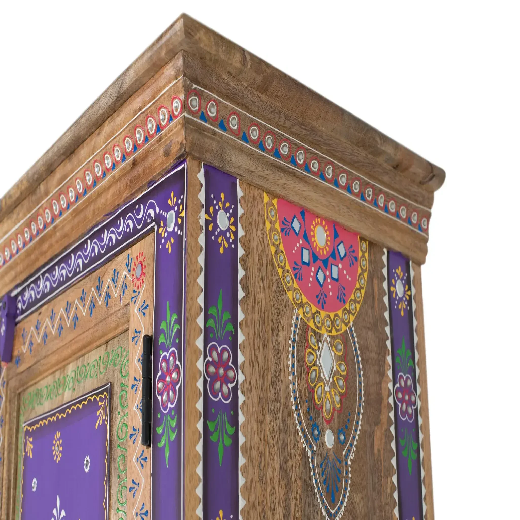 Voir la diapositive 3 : GINER Y COLOMER SL Armoire en bois de manguier 90cm style artisanal ethnique