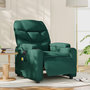 Voir la diapositive 1 : VIDAXL Fauteuil de massage inclinable electrique Vert fonce Tissu