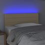Voir la diapositive 3 : VIDAXL Tete de lit a LED Creme 90x5x78/88 cm Tissu