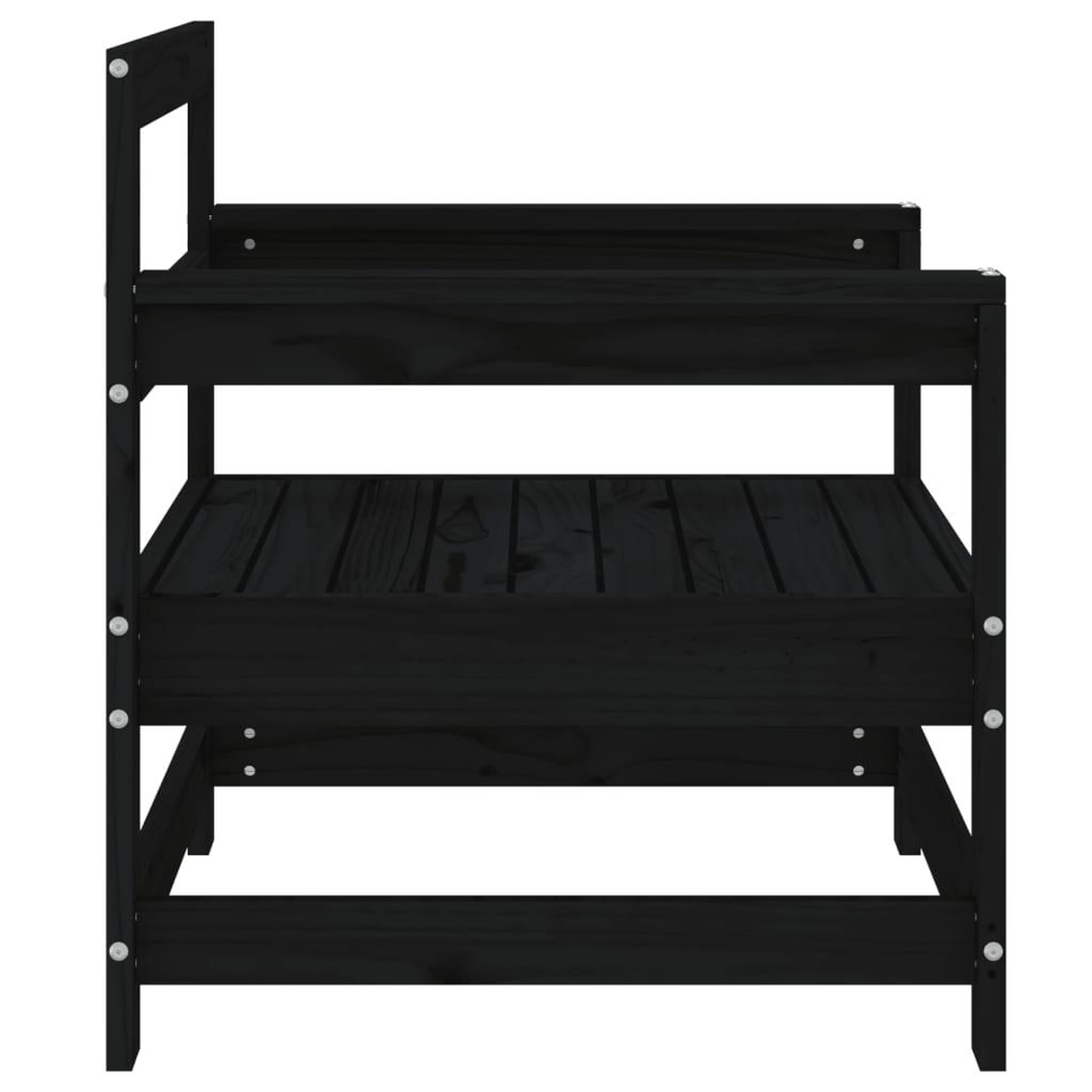 Voir la diapositive 5 : VIDAXL Chaises de jardin lot de 2 noir bois massif de pin