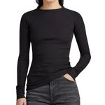G-Star Raw T shirt Manches Longues  G  tar Femme D23343. Coloris disponibles : Noir