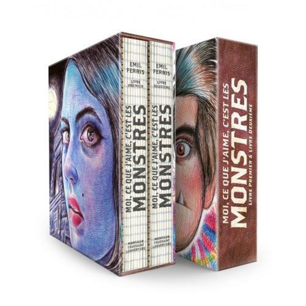MOI, CE QUE J'AIME, C'EST LES MONSTRES TOMES 1 ET 2 : COFFRET MOI, CE QUE J'AIME, C'EST LES MONSTRES - TOMES 1 ET 2. INCLUS LE LIVRET  L'HISTOIRE EDIFIANTE DU BLEMMY , Ferris Emil