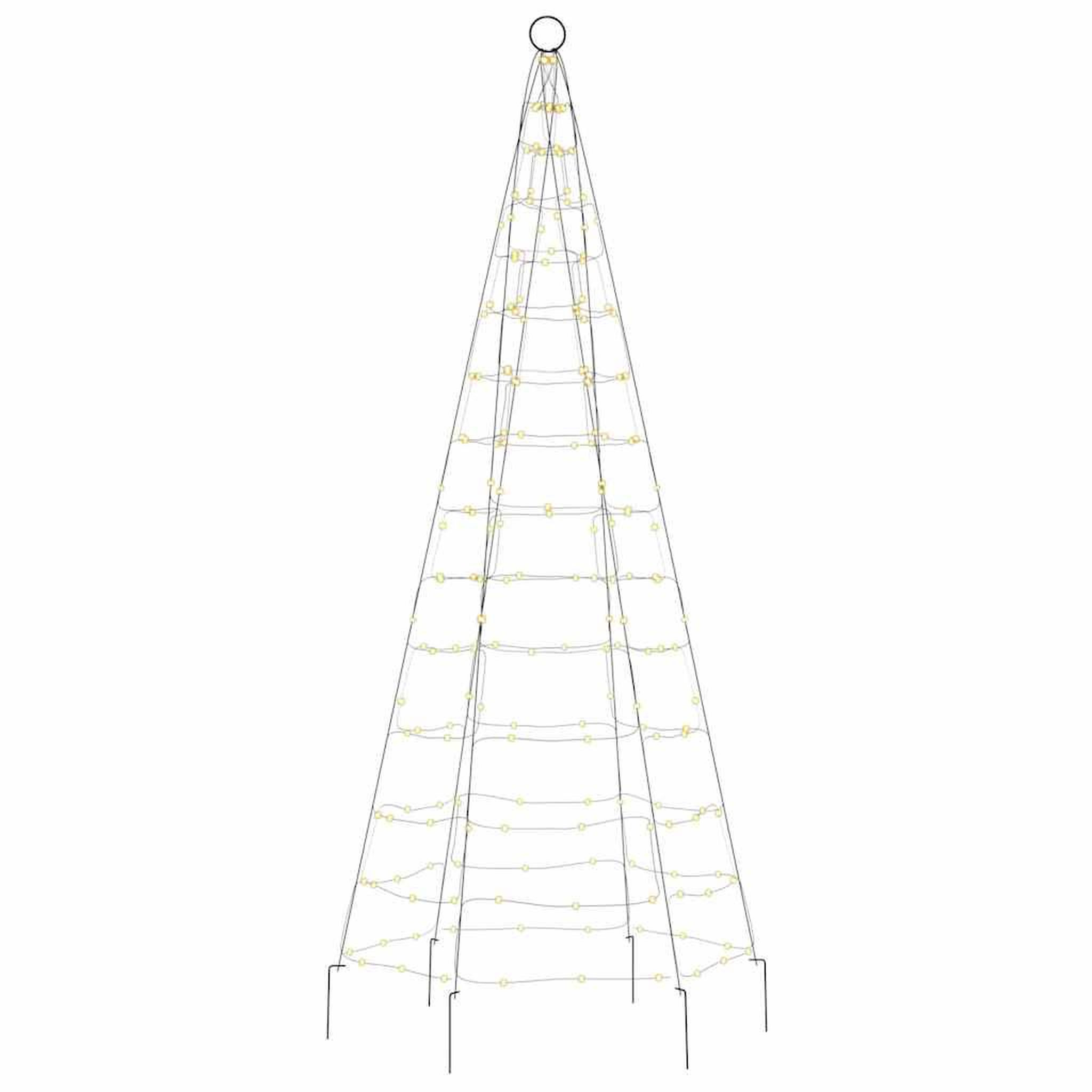 Voir la diapositive 4 : VIDAXL Sapin de Noël a LED sur mat de drapeau 200 LED blanc 180 cm