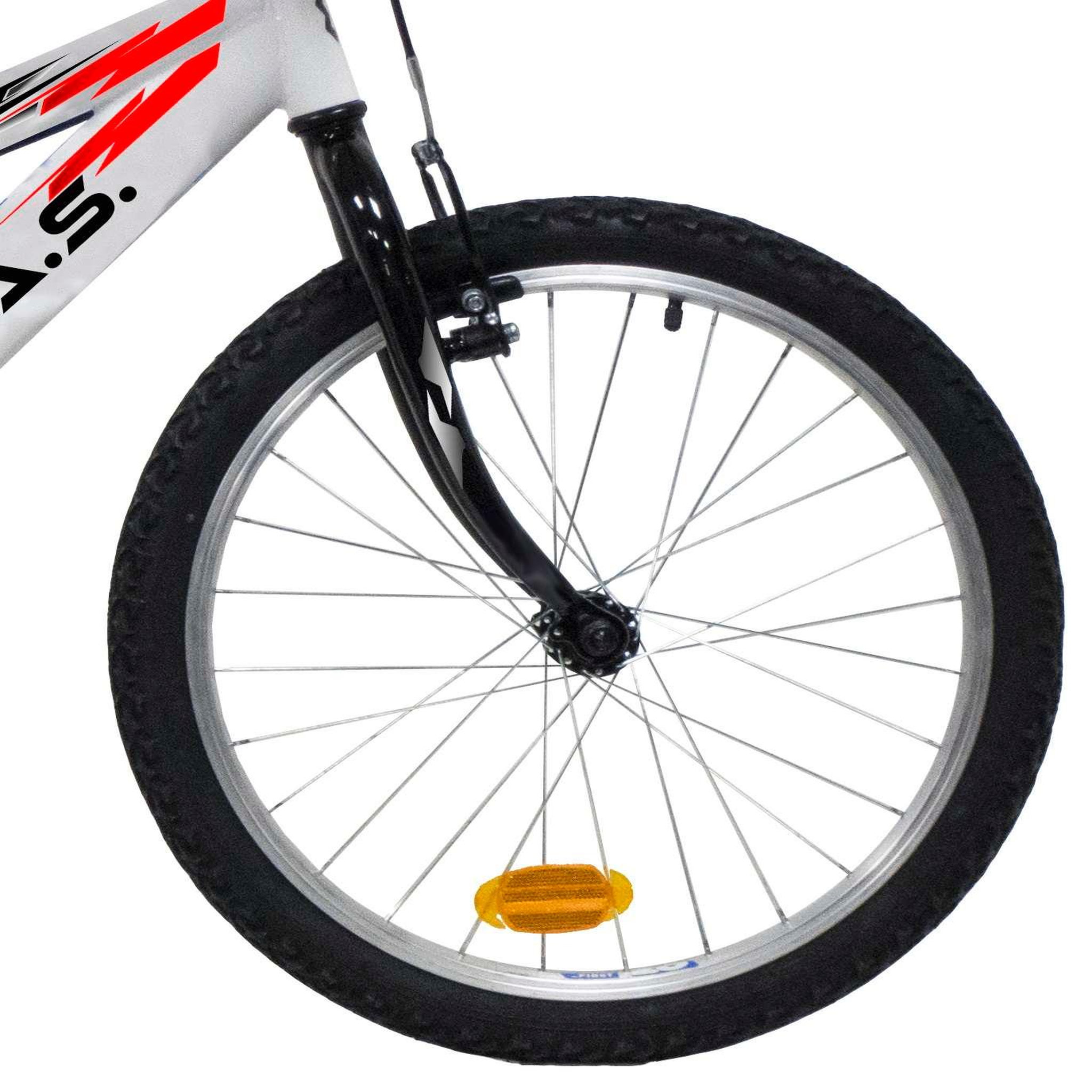 Voir la diapositive 4 : Vélo enfant (120/140 cm) - VTT 20'' Rigide Mixte   ATLAS    pour enfant de 120 à 140 cm avec Freins V-Brake - Monovitesse & Jantes en aluminium