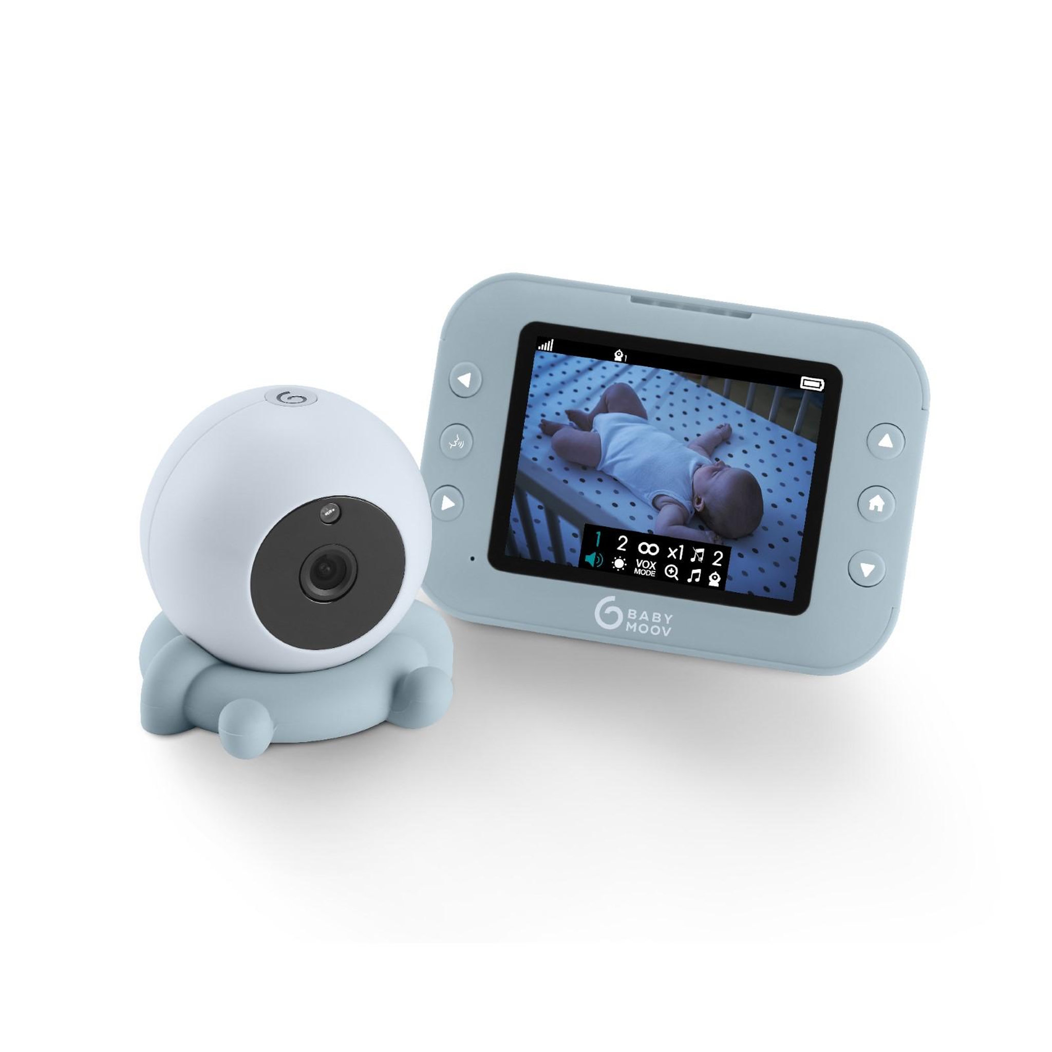 BABYMOOV Babyphone Caméra Sans Fil YOO Roll Babymoov - Batteries Rechargeables - Berceuses - Portée 300m