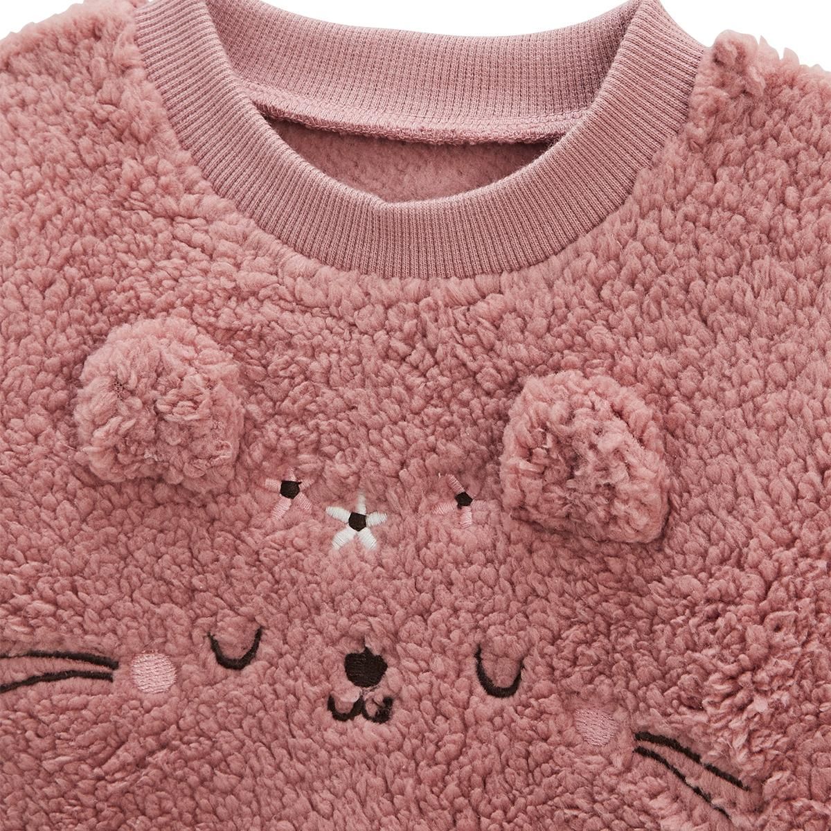 Petit Béguin Sweat-shirt bébé en sherpa Bloom