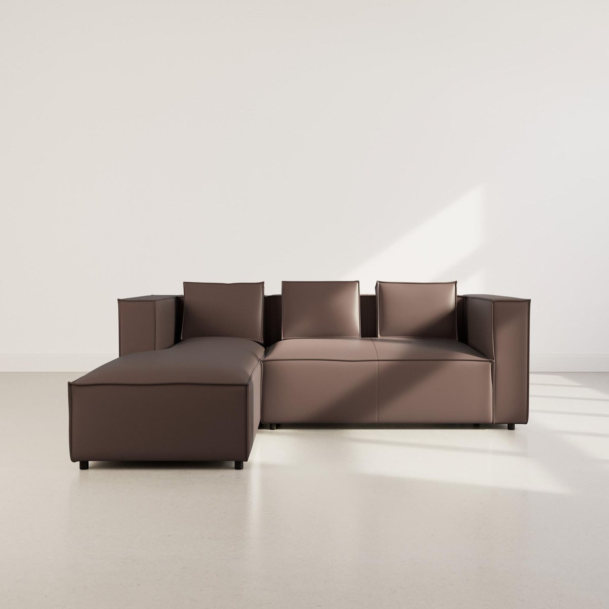 LISA DESIGN Stella - canapé d'angle gauche 4 places en simili