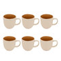 Voir la diapositive 1 : SECRET DE GOURMET Lot de 6 Mugs en Faïence  Wonja  44cl Ocre