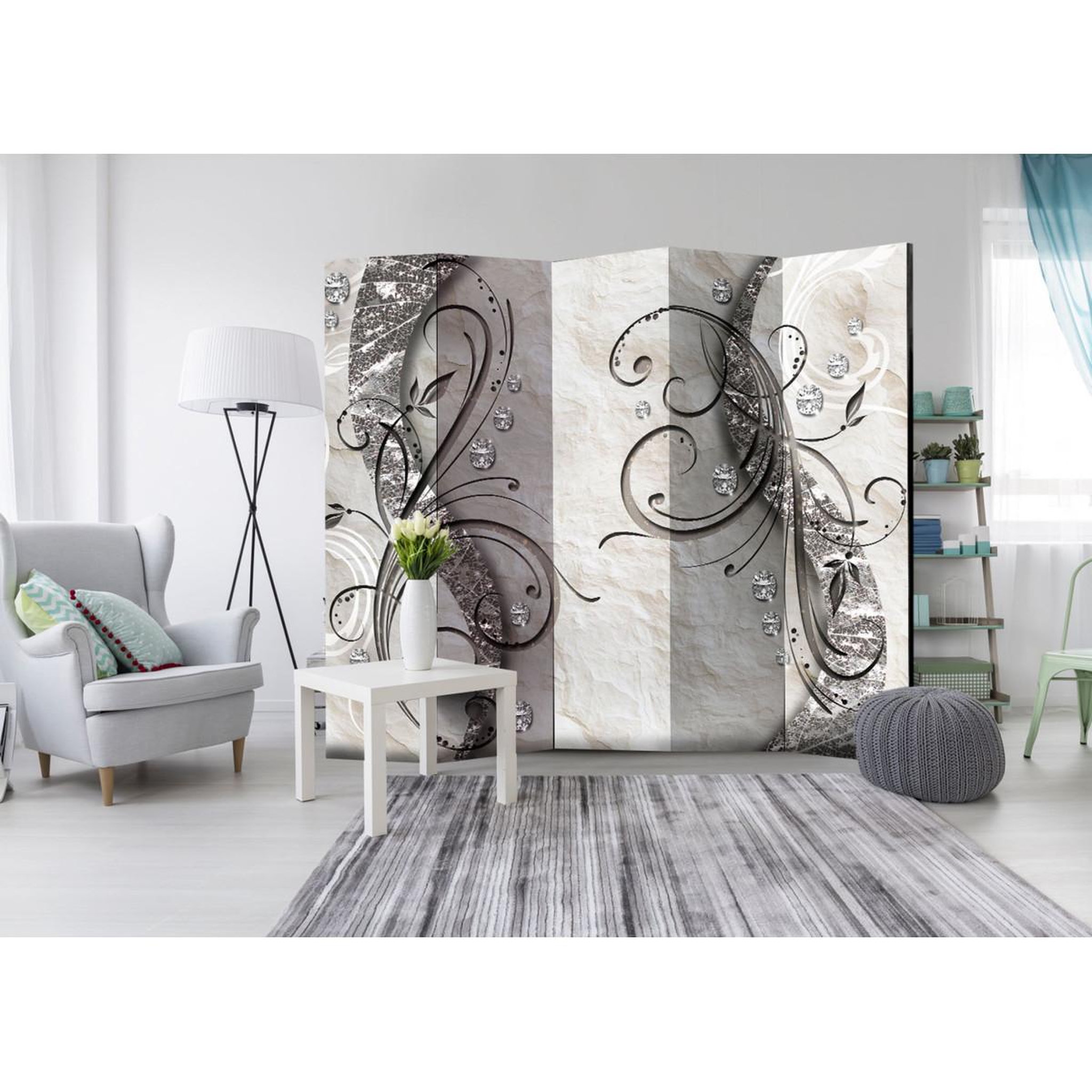Voir la diapositive 2 : Paris Prix Paravent 5 volets  diamond trail  172x225cm