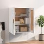 Voir la diapositive 3 : VIDAXL Armoire murale Blanc brillant 69,5x32,5x90 cm Bois d'ingenierie