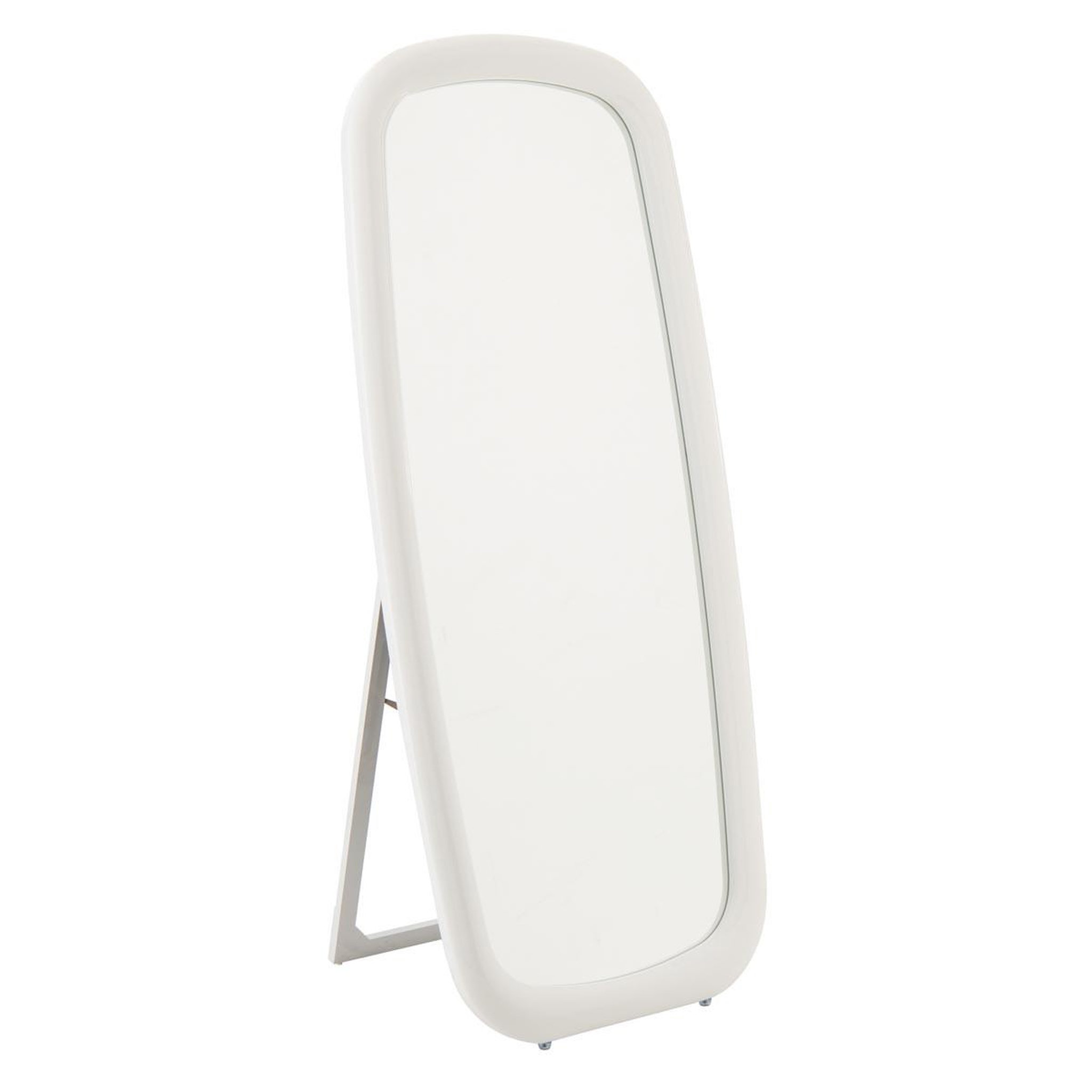 J-LINE Miroir sur Pied Design  Dewey  180cm Blanc