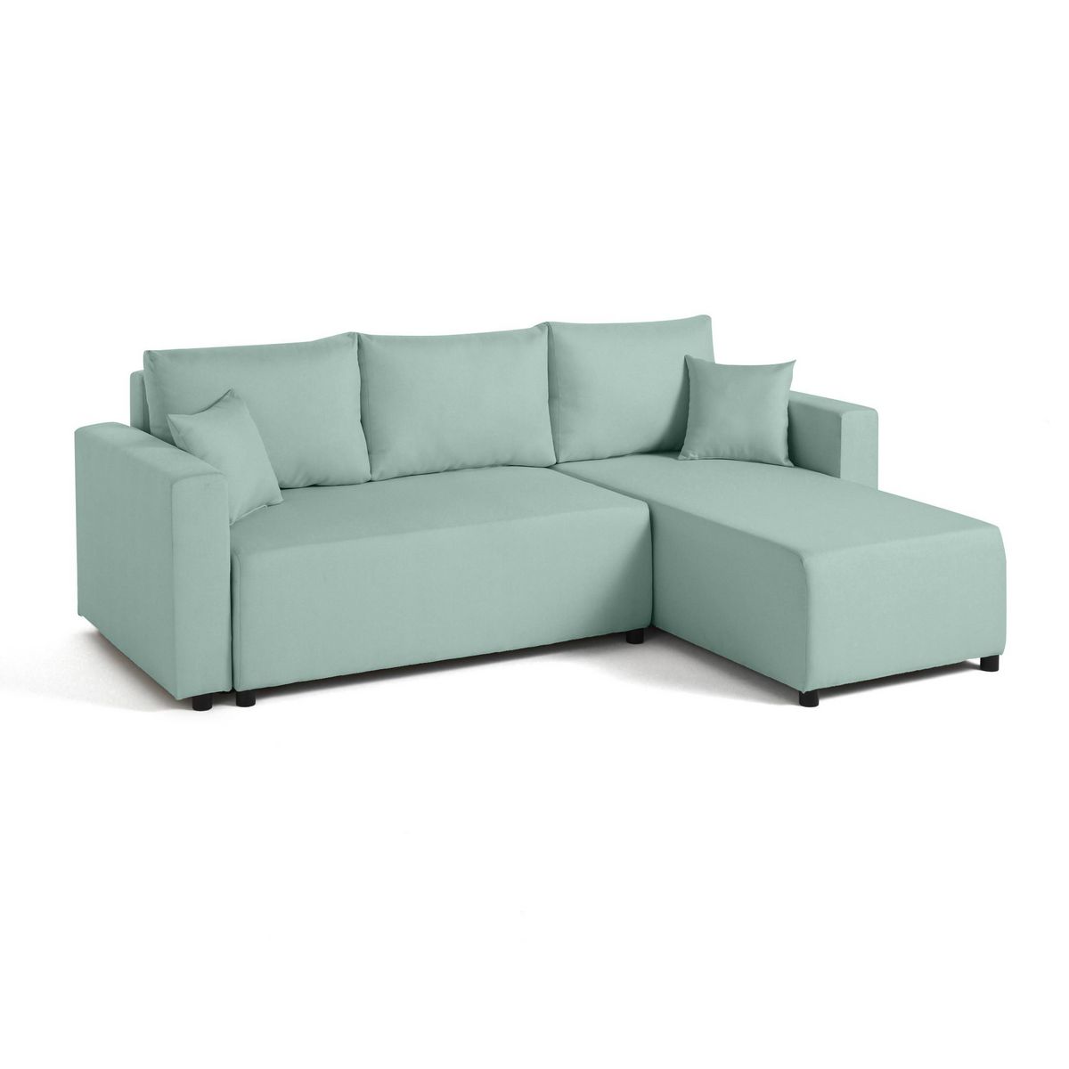 BEST MOBILIER Regala - canapé d'angle réversible - 4 places - convertible avec coffre - en tissu