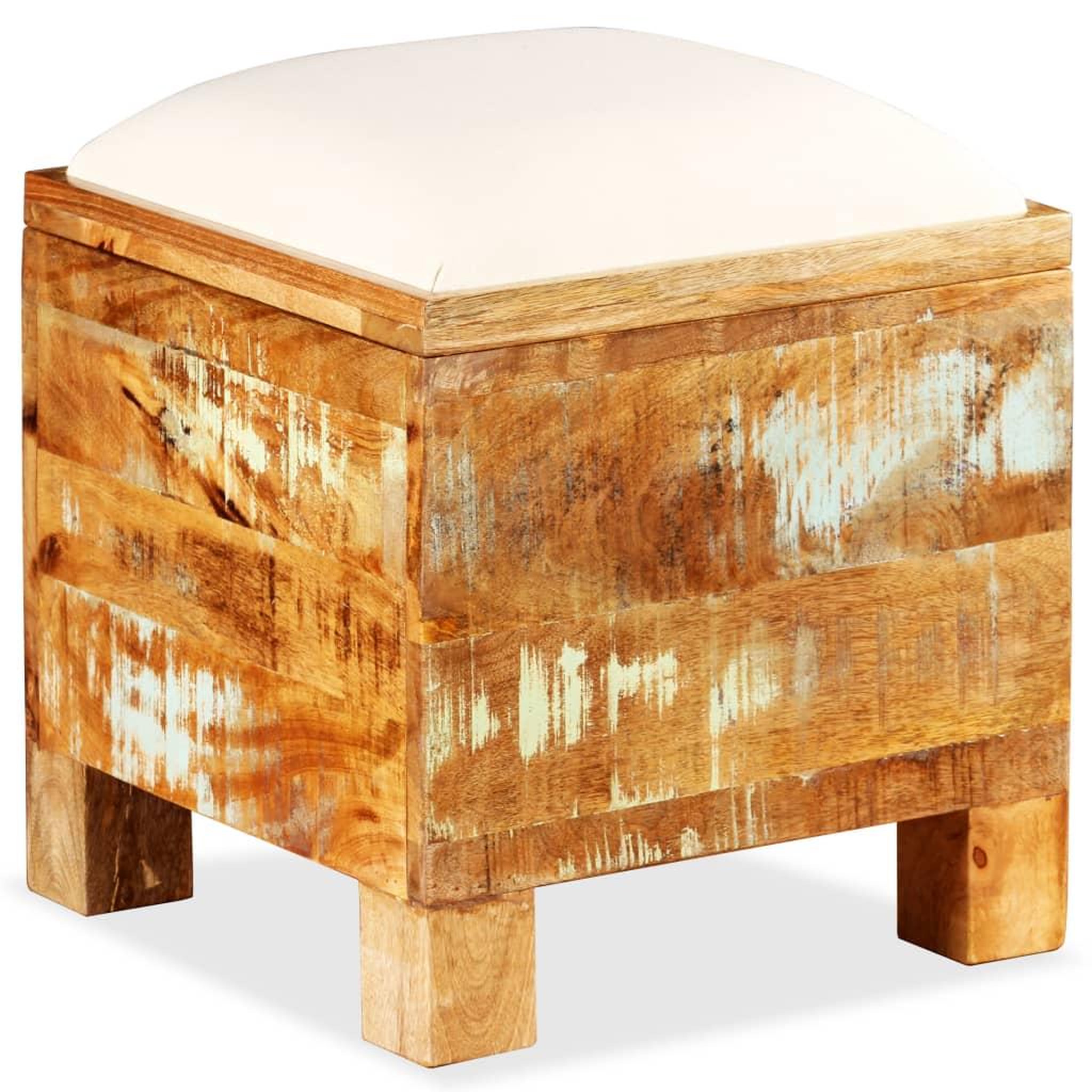 Voir la diapositive 3 : VIDAXL Banc de rangement Bois massif recycle 40 x 40 x 45 cm