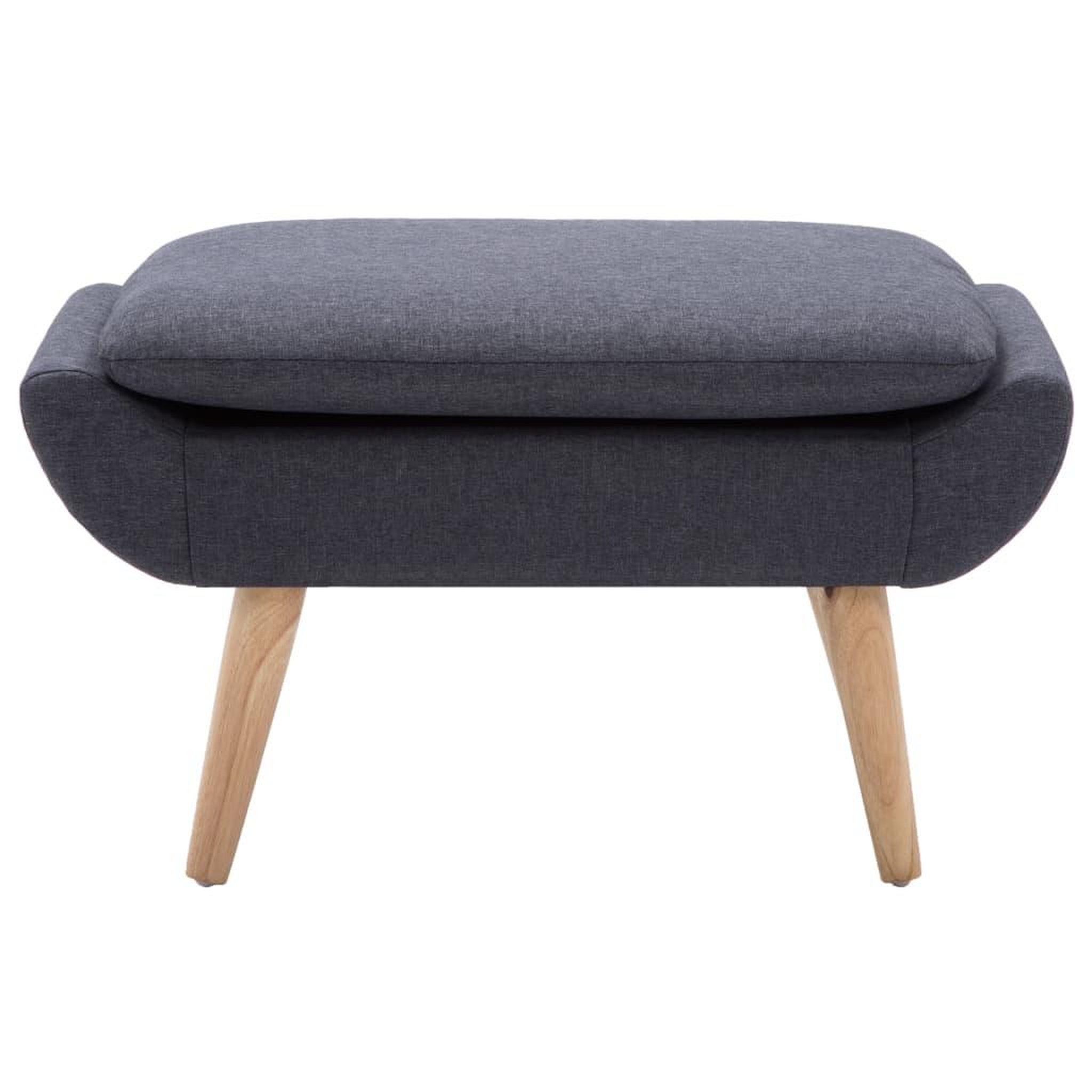 Voir la diapositive 2 : VIDAXL Repose-pied Tapisserie en tissu 73 x 43 x 42 cm Gris fonce