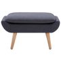 Voir la diapositive 2 : VIDAXL Repose-pied Tapisserie en tissu 73 x 43 x 42 cm Gris fonce