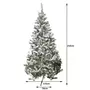 TOILINUX Sapin de Noël Artificiel enneigé Oslo - 850 Branches épaisses - H. 210 cm - Blanc et Vert