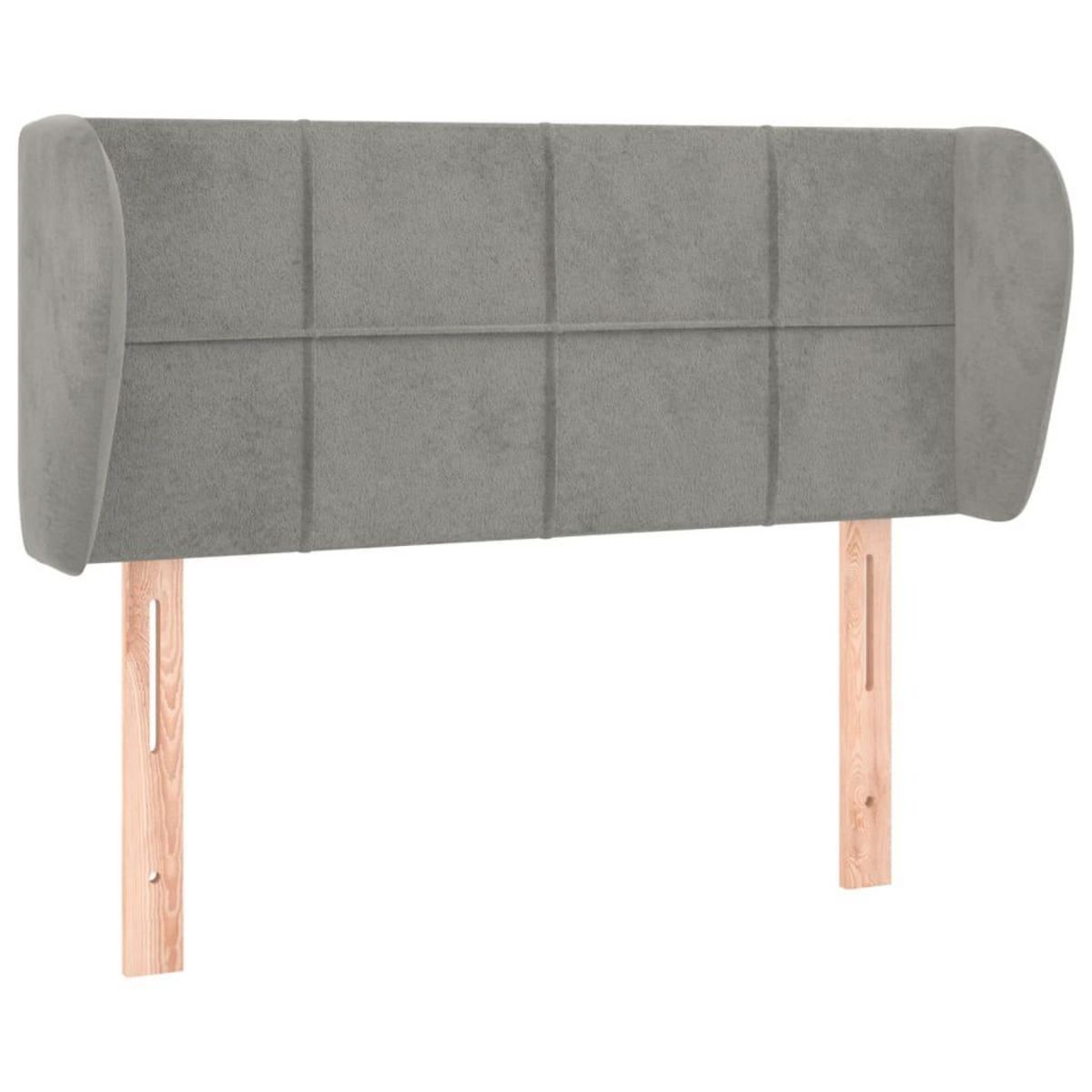 VIDAXL Tete de lit avec oreilles Gris clair 83x23x78/88 cm Velours